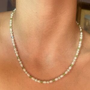 Handcrafted freshwater pear necklace